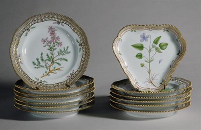 Lot 2458 - Set of Twelve Royal Copenhagen Flora Danica...
