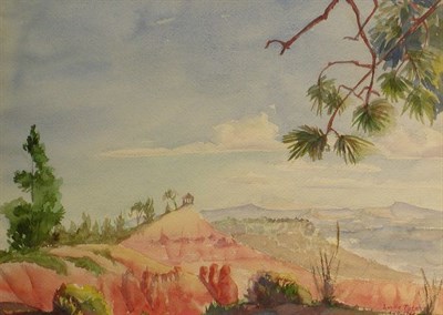 Lot 60 - Lucille Tate 20th Century WESTERN LANDSCAPE,...
