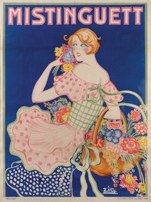 Lot 3293 - Zig MISTINGUETT Color lithograph, 1928,...