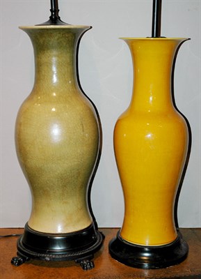Lot 645 - Two Chinese Porcelain Baluster-Form Vases Each...