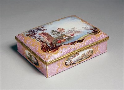 Lot 2218 - Staffordshire Enamel Box Late 18th century Of...