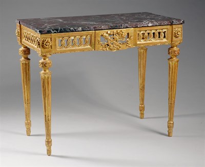 Lot 2386 - Louis XVI Gilt-Wood Console Late 18th century...