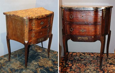 Lot 303 - Two Transitional Louis XV/XVI Style Marble Top...