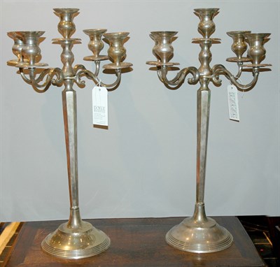 Lot 441 - Pair of Art Deco Style Silver Plated...