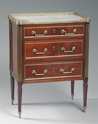 Lot 2434 - Louis XVI Brass Mounted Mahogany Petit Commode...