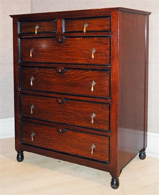 Lot 331 - Mission Style Oak Six-Drawer Chest Height 46...