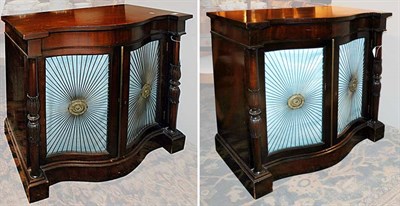 Lot 301 - Pair of Regency Style Mahogany Side Cabinets...