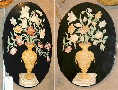 Lot 2511A - Pair of Italian Scagliola Panels 18th Century...