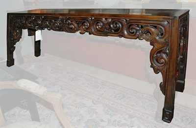 Lot 649 - Asian Hardwood Console Height 31 inches, width...
