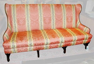 Lot 636 - Regence Style Upholstered Walnut High Back...