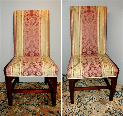 Lot 625 - Pair of Georgian Style Upholstered Mahogany...