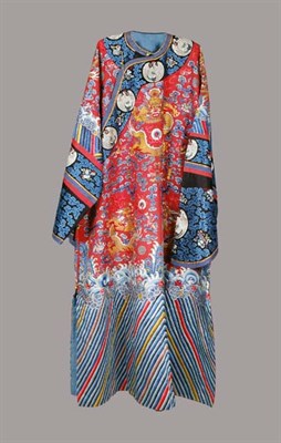 Lot 1096 - Chinese Silk Robe 19th Century Worked with...