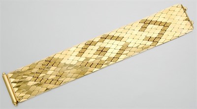 Lot 403 - Wide Gold Bracelet