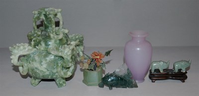Lot 394 - Miscellaneous Group of Asian Carved Hardstone...