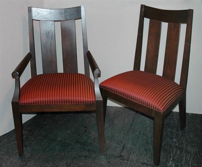 Lot 187 - Set of Eight Wenge Finish Fruitwood Dining...