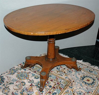 Lot 180 - Neoclassical Style Fruitwood Pedestal Table...
