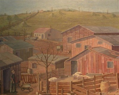 Lot 4018 - Robert B. Cole American, 20th century Farm in...