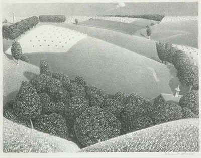 Lot 3384 - Grant Wood JULY FIFTEENTH (C. 5) Lithograph,...