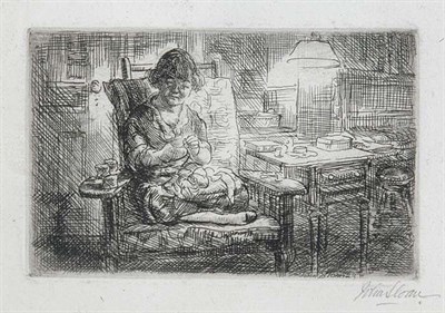 Lot 3272 - John Sloan HERSELF (M. 213) Etching, 1923,...