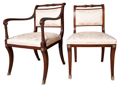 Lot 374 - Set of Eight Regency Style Gilt-Metal Mounted...