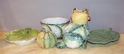 Lot 268 - Group of Nine Majolica Table Articles...