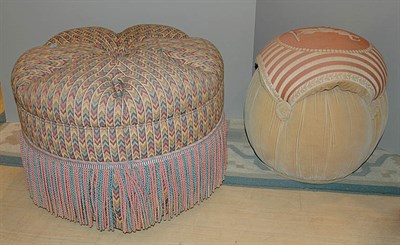 Lot 271 - Victorian Style Button Tufted Upholstered and...
