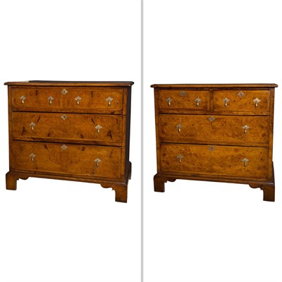 Lot 366 - Pair of George III Style Walnut Chests of...