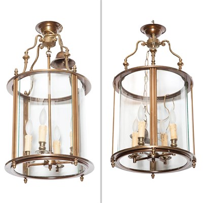 Lot 387 - Pair of George III Style Brass Finish Metal...