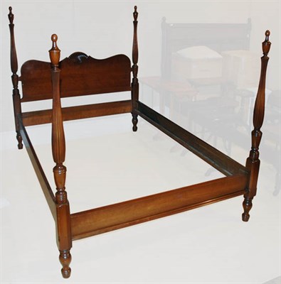 Lot 279 - Federal Style Mahogany Four-Poster Bed Height...