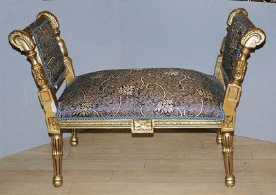 Lot 2535 - Louis XVI Style Gold Painted Bench Having...