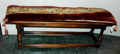 Lot 256 - Georgian Style Fruitwood Bench; Together with...