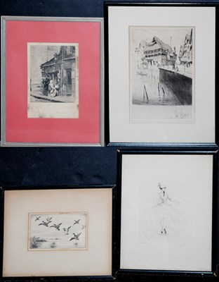 Lot 167 - Adolphe Appian UN MARE Etching; Together with...