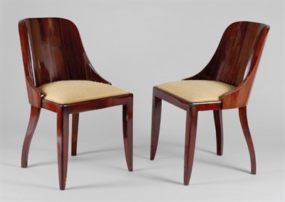 Lot 269 - Set of Six Art Deco Mahogany Club Chairs...