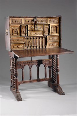 Lot 2122 - Spanish Baroque Gilt-Bronze Mounted Walnut...