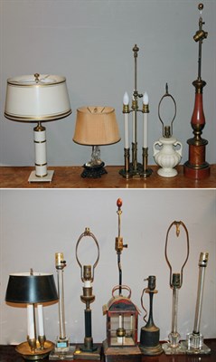 Lot 310 - Miscellaneous Group of Twelve Lamps Various...