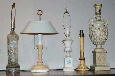 Lot 318 - Miscellaneous Group of Eight Lamps Including...