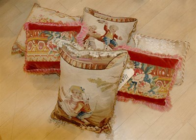 Lot 518 - Group of Six Throw Pillows Including a pair of...