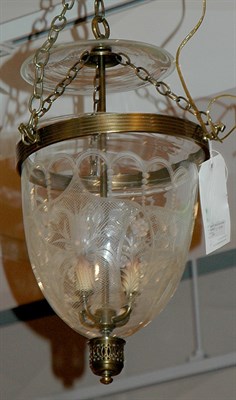 Lot 555 - Cut Glass Four-Light Hall Lantern