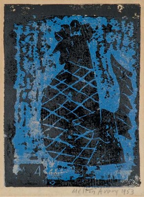Lot 3314 - Milton Avery ROOSTER (L. 50) Color woodcut,...