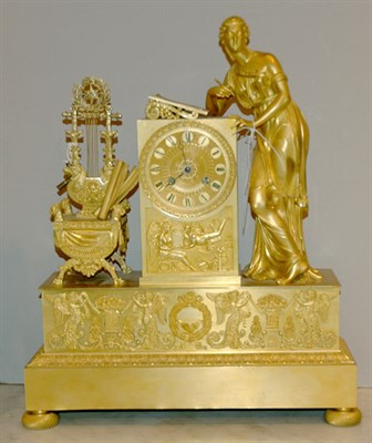 Lot 2548 - Empire Gilt-Bronze Mantel Clock Early 19th...