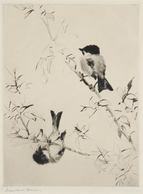 Lot 3323 - Frank W. Benson CHICKADEES (P. 168) Drypoint,...