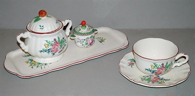 Lot 343 - French Faience Breakfast Set Approximately...