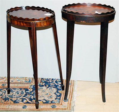 Lot 344 - Two Georgian Style Mahogany Galleried Wine Tables