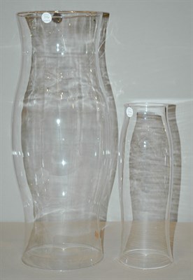 Lot 356 - Five Glass Hurricane Shades Including one pair....