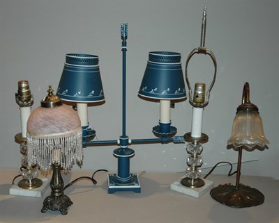 Lot 365 - Miscellaneous Group of Five Lamps Including a...