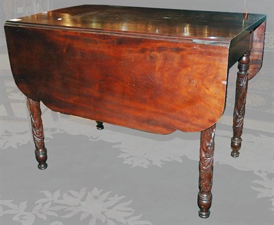 Lot 396 - Federal Style Mahogany Drop-Leaf Table Height...