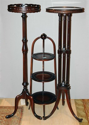 Lot 479 - Georgian Style Mahogany Cake Stand; Together...
