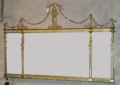 Lot 229 - Neoclassical Style Gilt-Wood Overmantel Mirror...