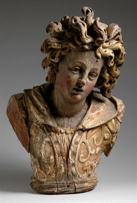 Lot 2145 - Continental Baroque Carved Polychrome and...
