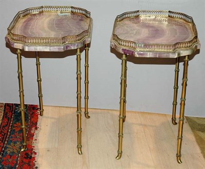 Lot 485 - Pair of Faux Marble Painted Low Tables;...